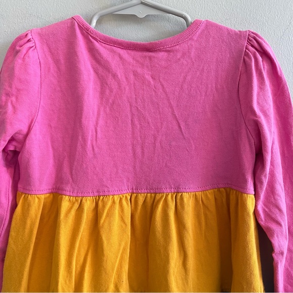 Hanna Andersson Colorblock Twirl Power Dress Size 4 Tiered Long Sleeve - Picture 7 of 8